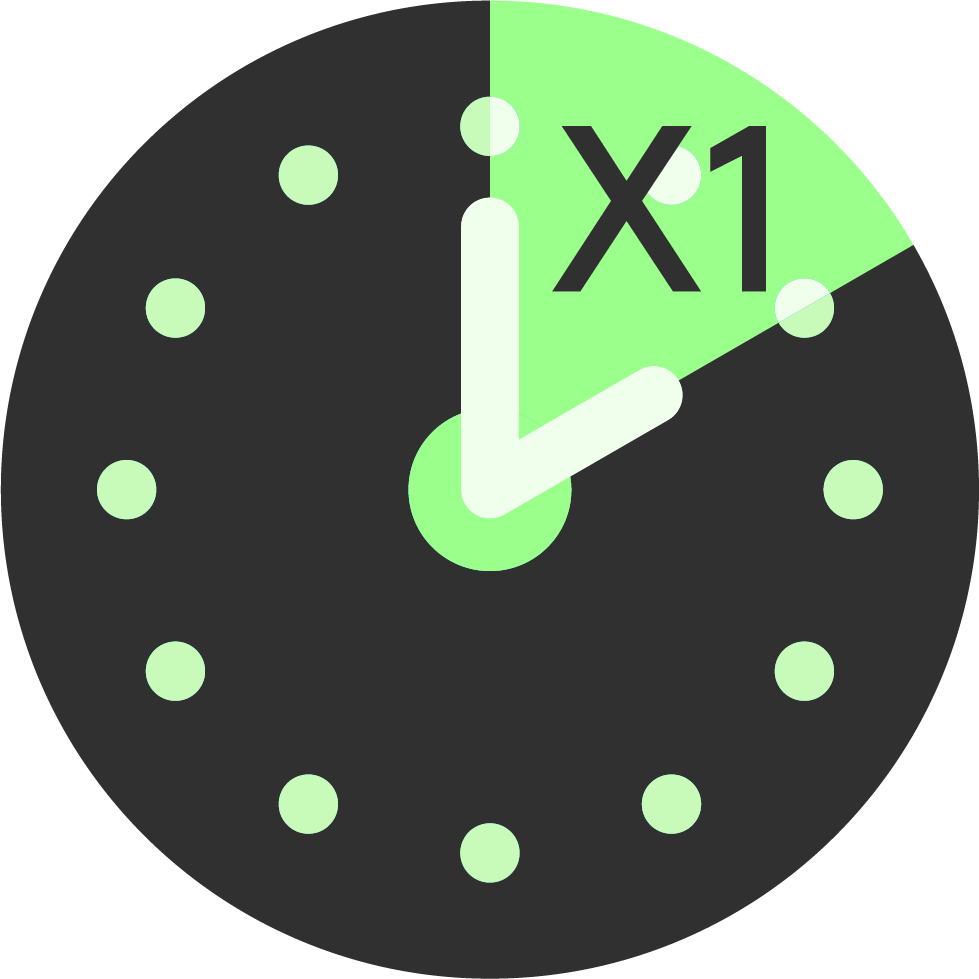 One slot on the clock icon