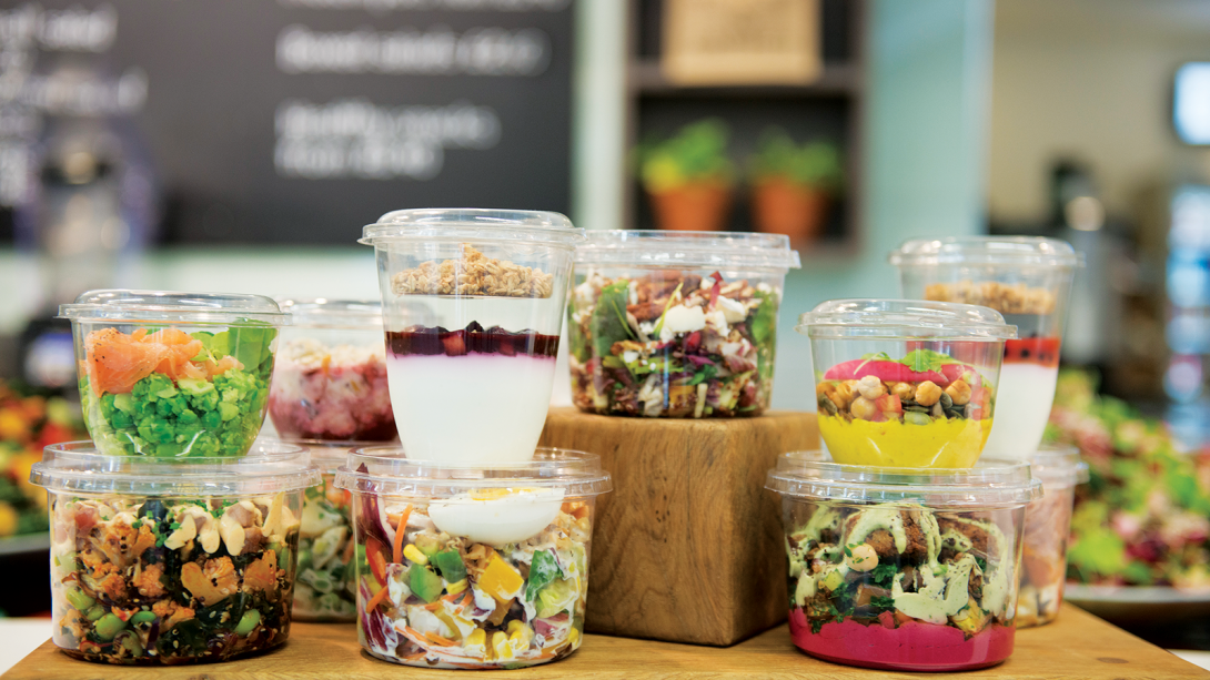 Plant-based pots and salads available at Plant